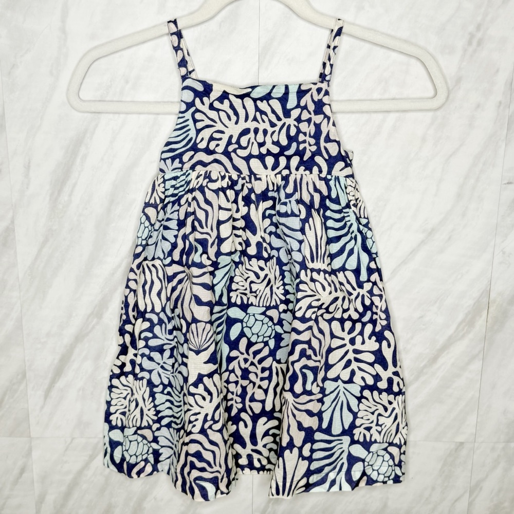 Mini Boden Blue and White Kids Casual Dress
